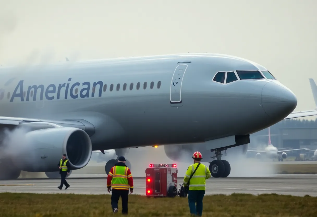 Engine fire on American Airlines Flight 1006 at Denver Airport