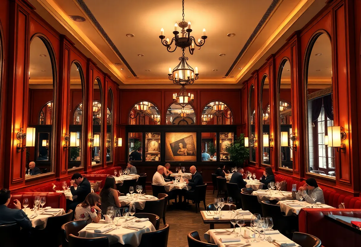 Elegant interior of Chardon restaurant with diners