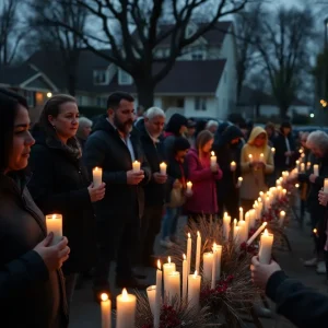 A candlelight vigil for victims of gun violence in Houston