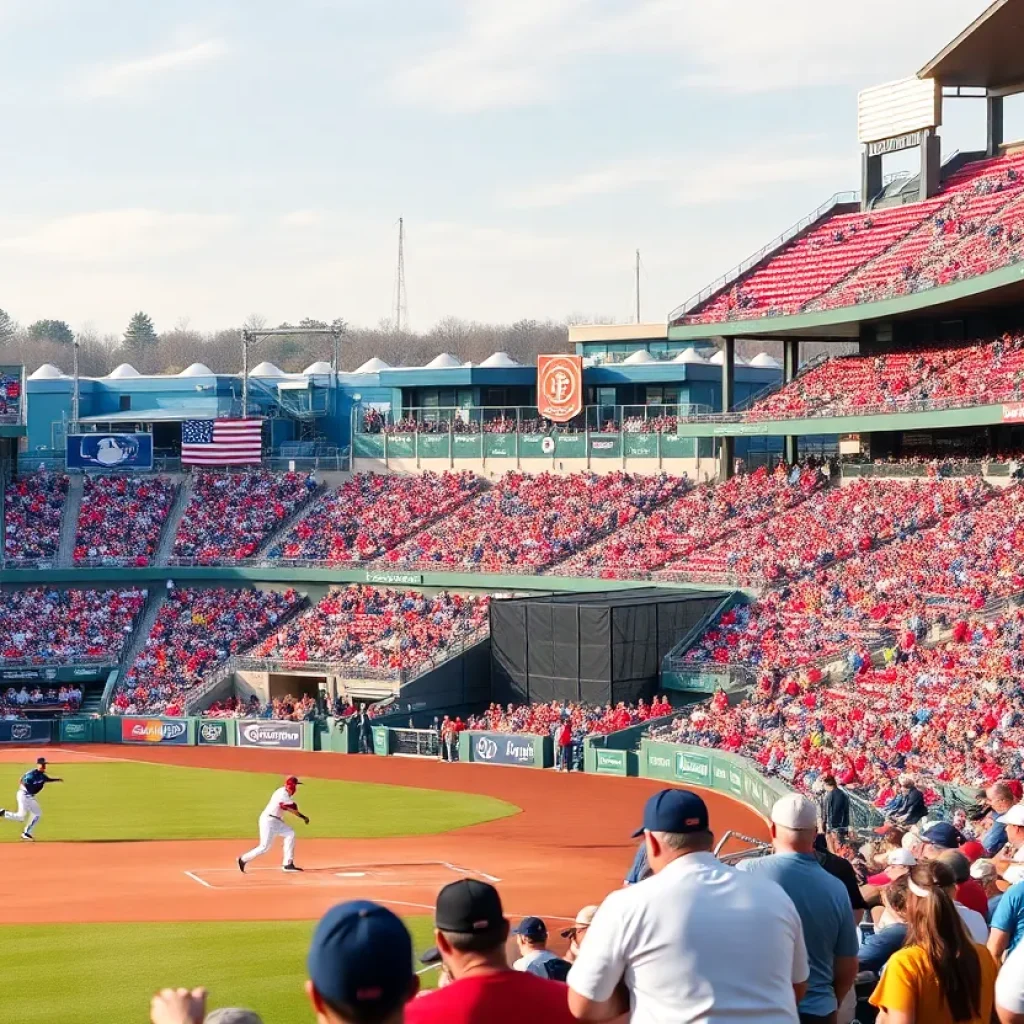 Fans cheering during Houston Astros Grapefruit League game