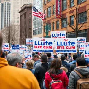 Crowd at a Houston City Council election event