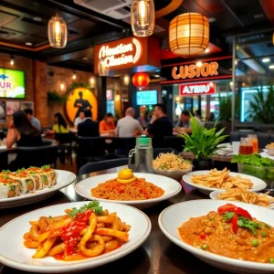 Diverse dining experiences in Houston showcasing new restaurants and cuisines