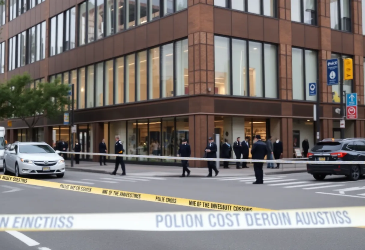 Police investigation at an office building in Houston
