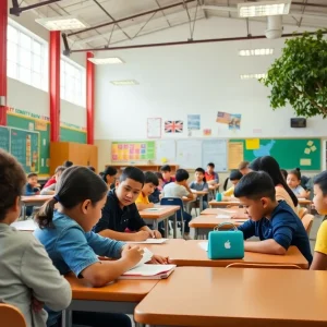 Students engaged in classroom activities at Houston ISD