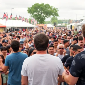 Crowd enjoying a musical concert in Houston