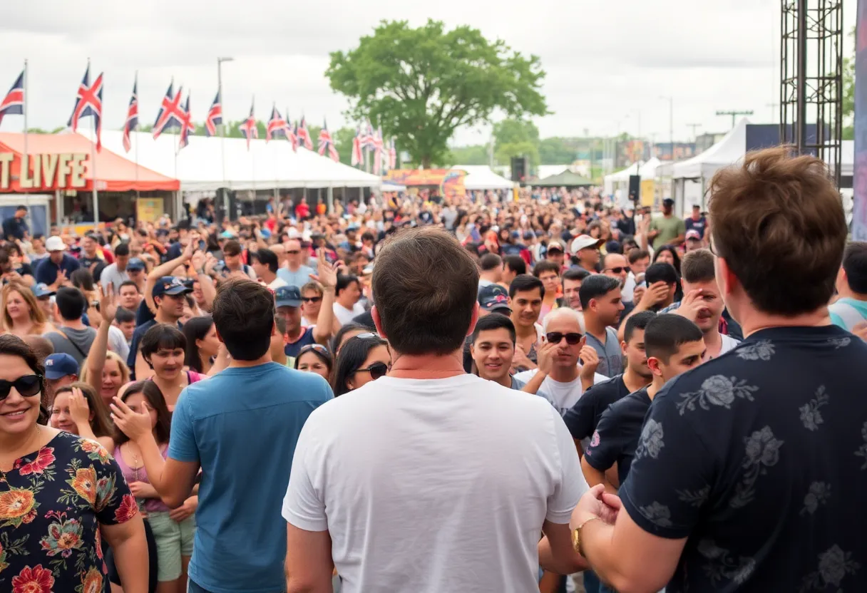 Crowd enjoying a musical concert in Houston