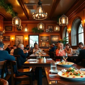 Guests enjoying Italian dining in a restaurant setting