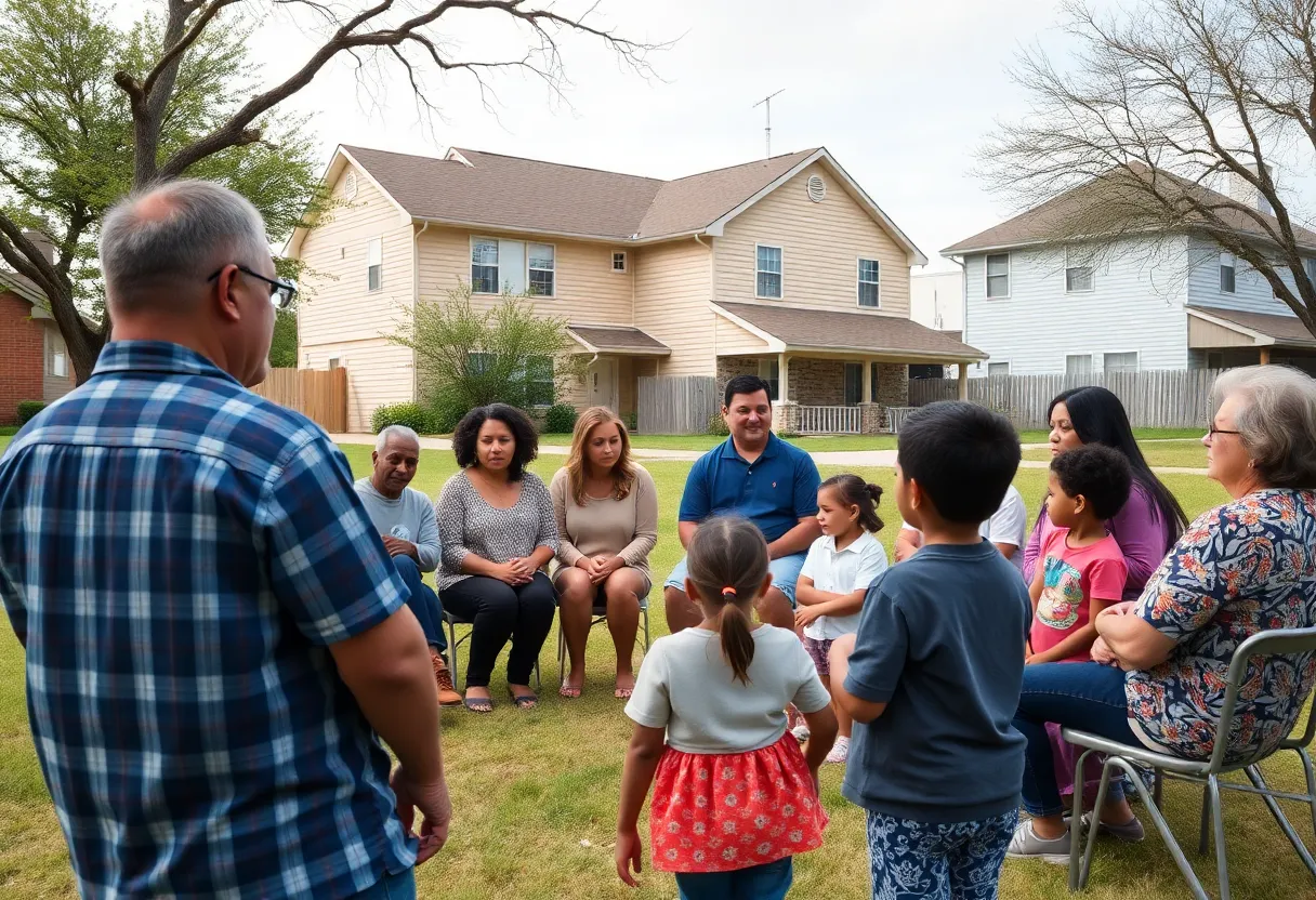 Community meeting about measles vaccination in Houston, Texas.