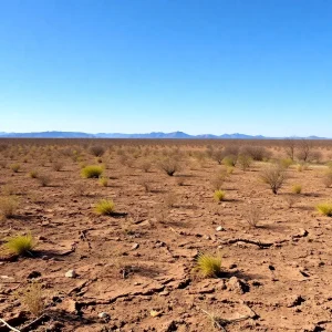 Dry landscape in Texas depicting drought conditions