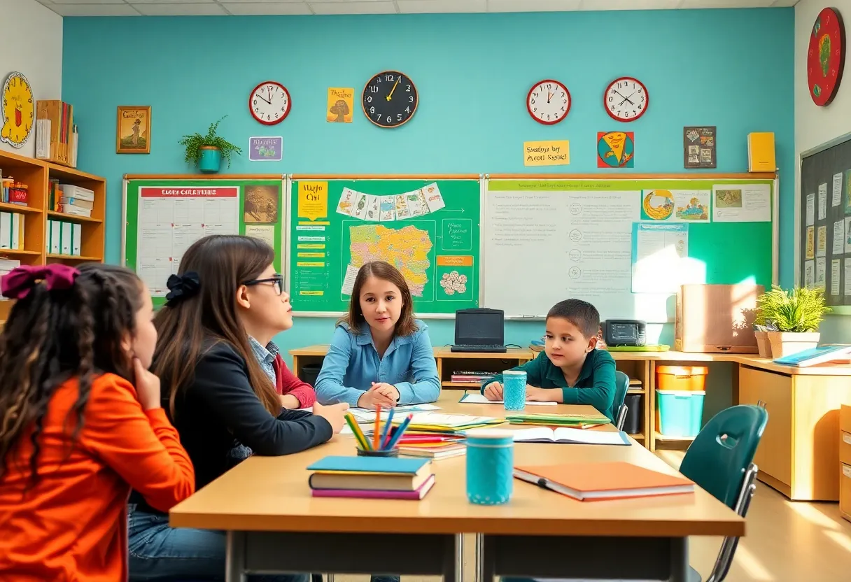 Students learning in a classroom setting in Houston