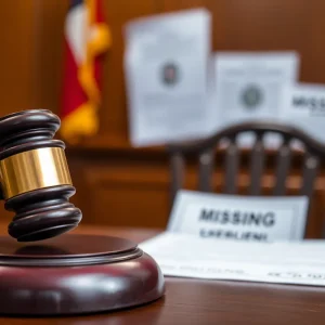 Courtroom hearing related to a criminal case