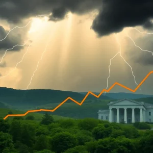 Symbolic representation of economic challenges in the bond market.