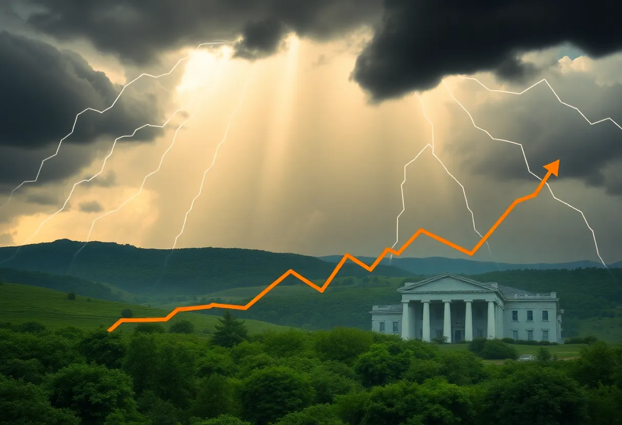 Symbolic representation of economic challenges in the bond market.