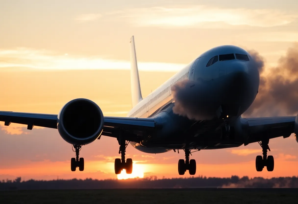 United Airlines flight making an emergency landing due to engine trouble