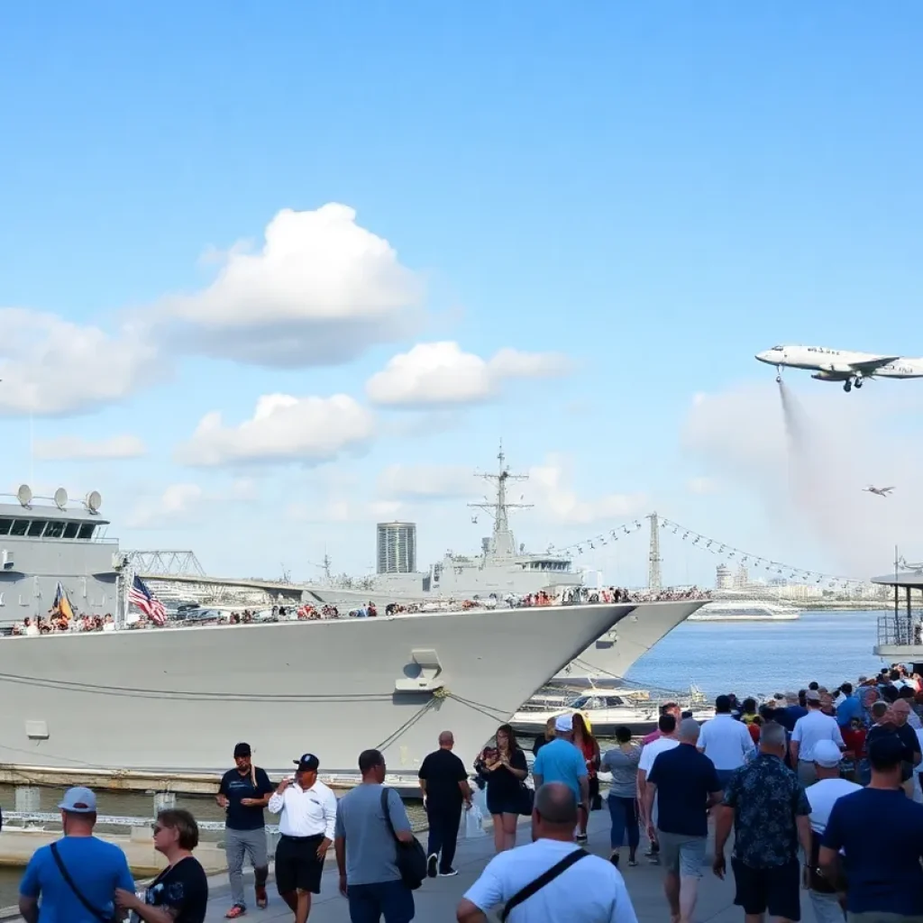 Active-duty ships and families touring during Fleet Week in Houston