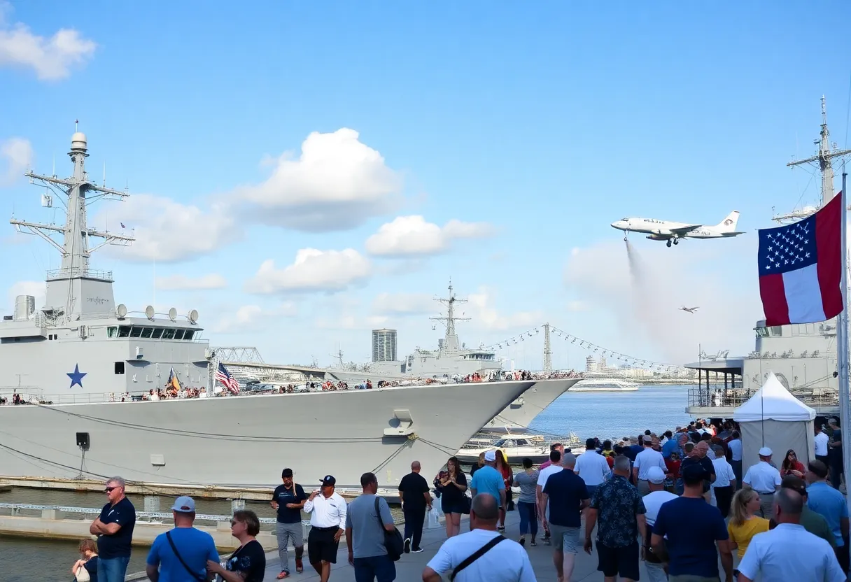 Active-duty ships and families touring during Fleet Week in Houston