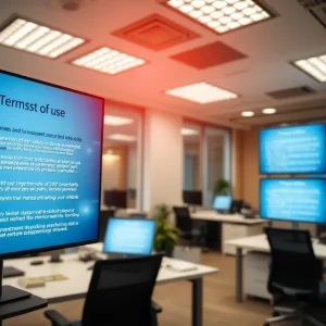Digital representation of updated terms and privacy policies