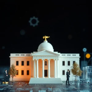 Abstract representation of government efficiency and business strategy