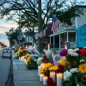 Memorial for the victim of a shooting in Houston's Third Ward