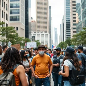 Citizens of Houston participating in a recall campaign