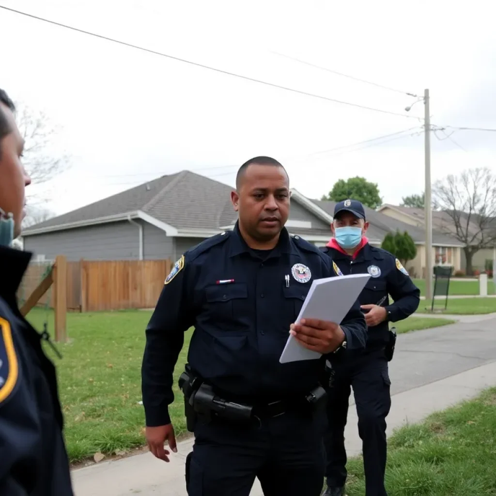 Immigration officers conducting welfare checks in a Houston neighborhood