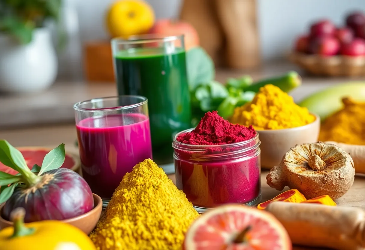 Natural food colorings made from vegetables and spices