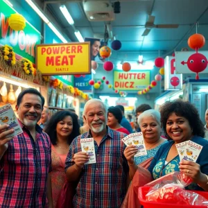 Celebration of Powerball Lottery Win