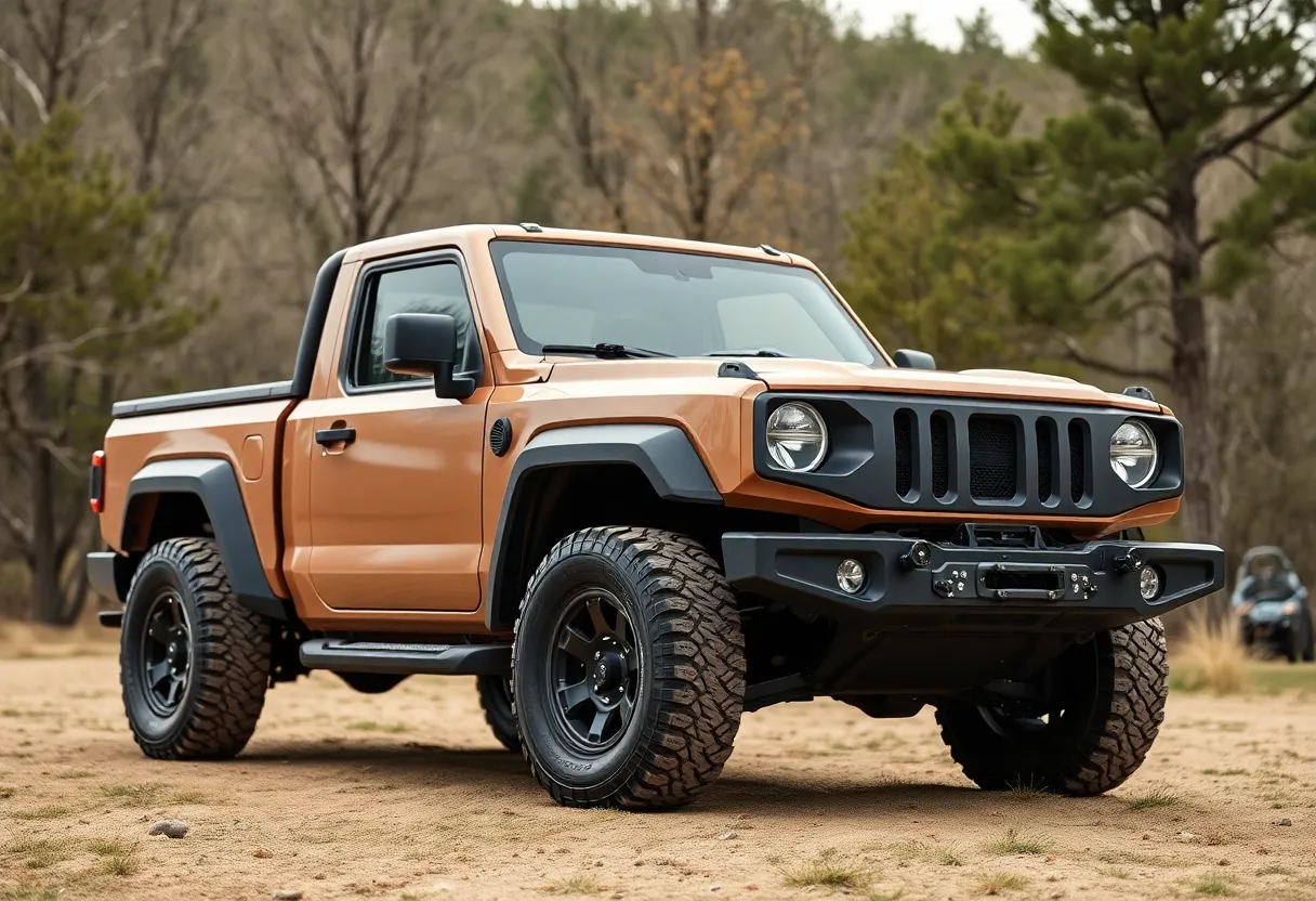 Slate Truck, an affordable electric pickup truck in a natural environment