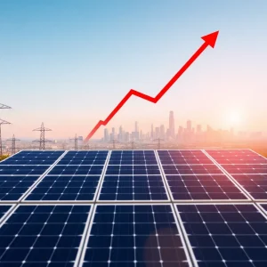 Illustration depicting the impact of new solar tariffs on the industry.