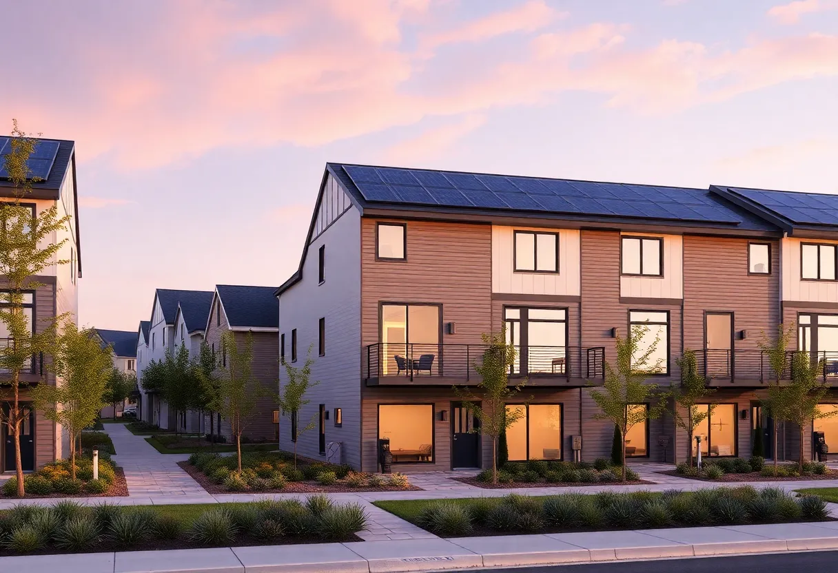 Overview of Tesla-powered homes in The Oaks of Shady Acres, Houston
