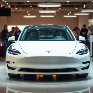 Tesla showroom displaying concerns about the company's future