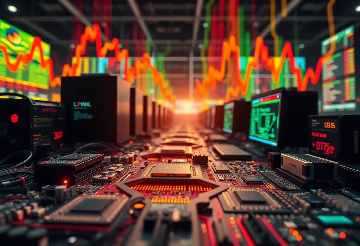Visual representation of semiconductor and tech trade tensions