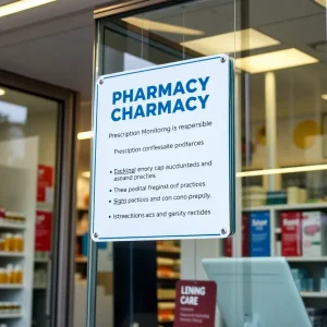 Exterior view of a Walgreens pharmacy focused on safety in medication dispensing.
