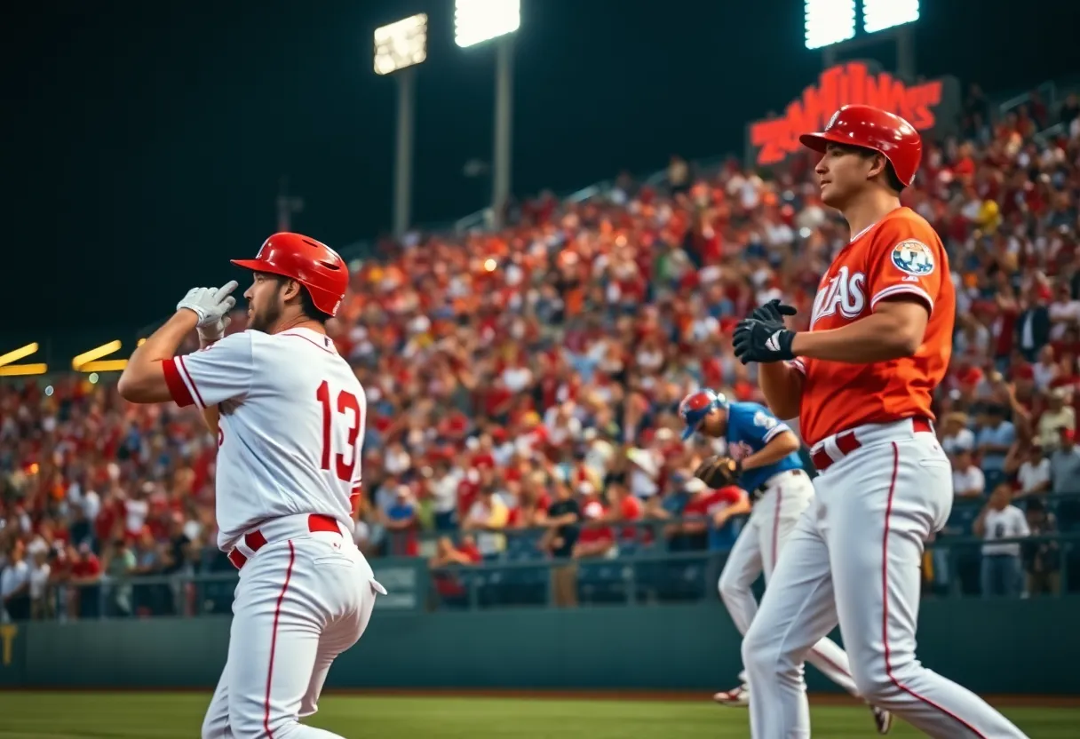 West Virginia Mountaineers play against Houston Cougars in a baseball game