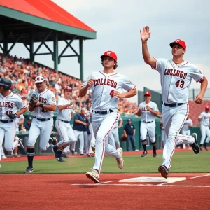 Arizona Wildcats baseball team in action during a game