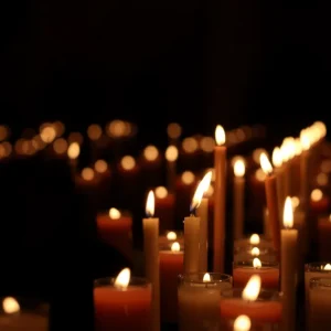 Vigil candles for remembrance
