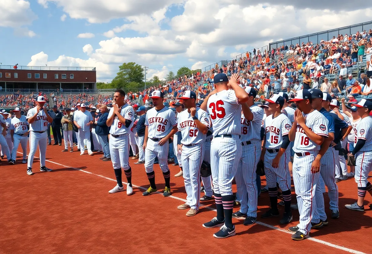 Houston Cougars celebrating Senior Day on the baseball field