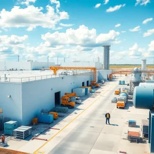 Rendering of Eli Lilly's new manufacturing facility in Houston