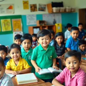 Students in a Houston charter school classroom engaging in educational activities