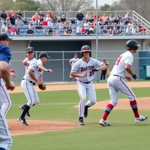 Houston Cougars baseball team competing in a game