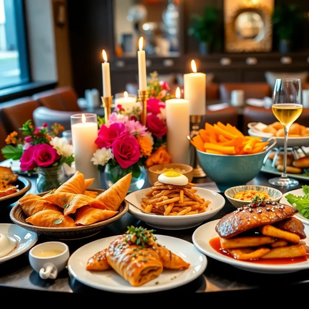 Delicious brunch dishes for Mother's Day celebration at a Houston restaurant.