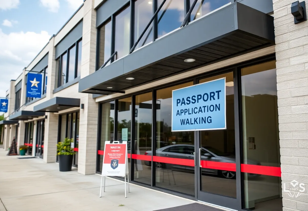 Exterior view of the new passport application office in Houston's East End