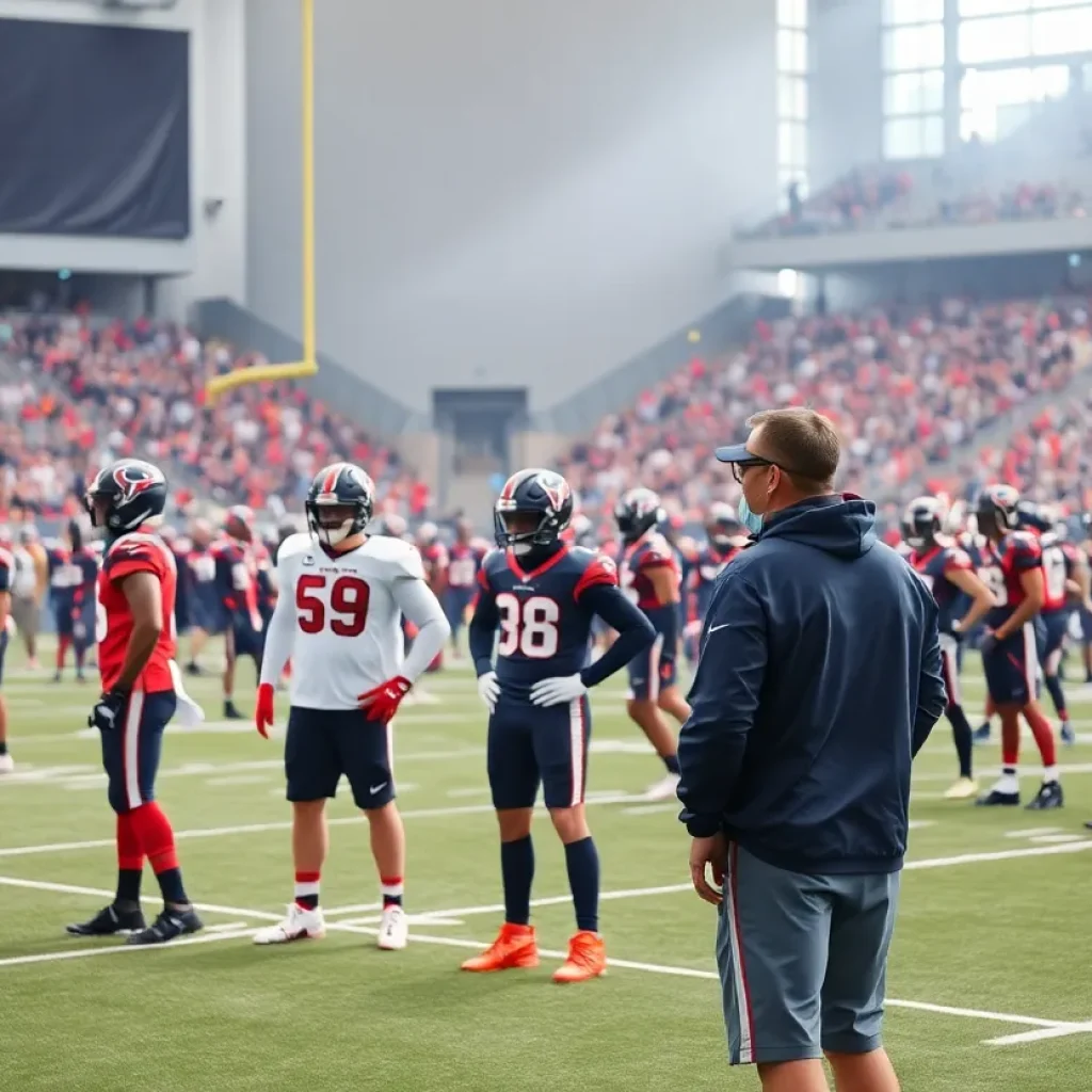 Houston Texans players during organized team activities