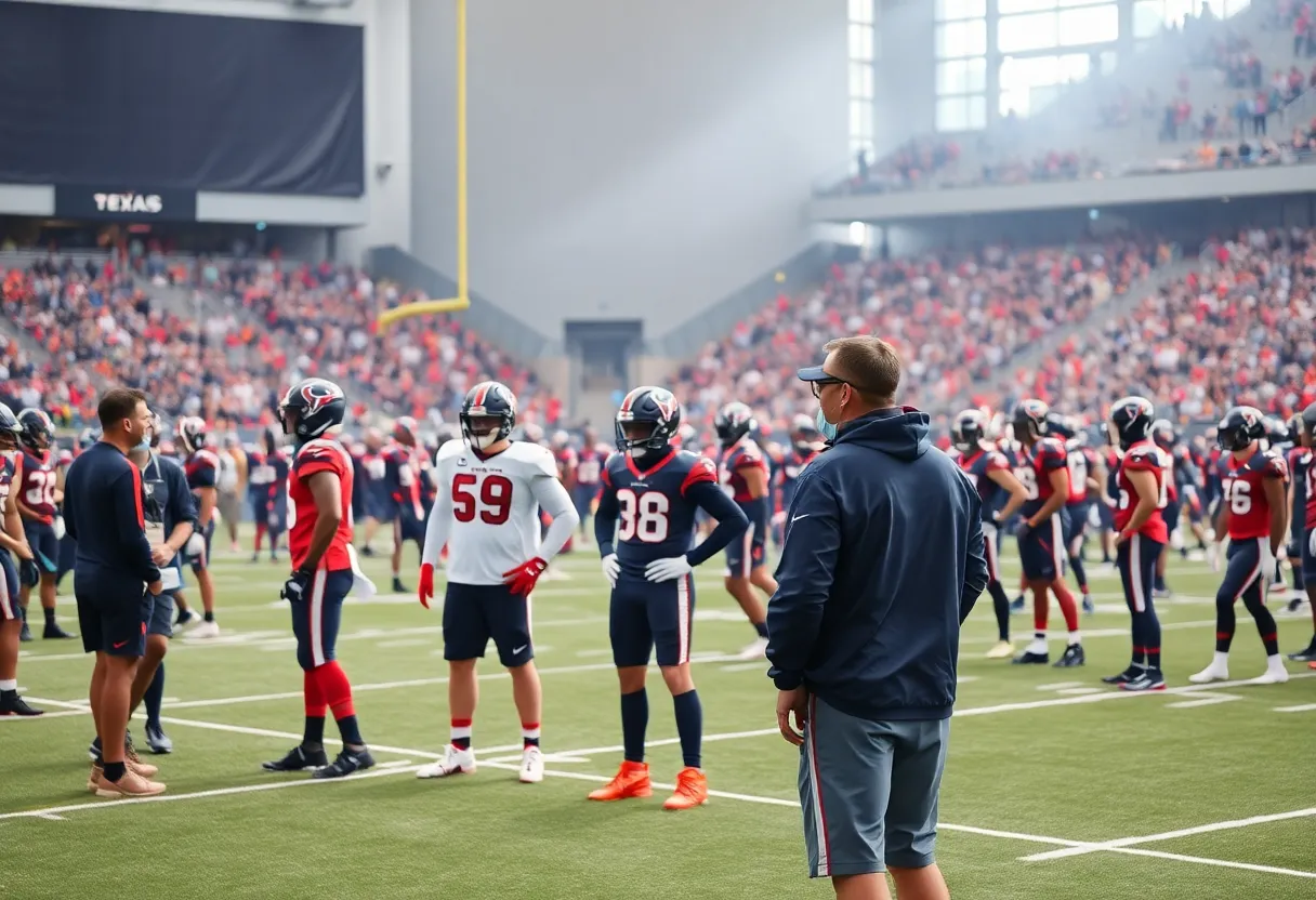 Houston Texans players during organized team activities