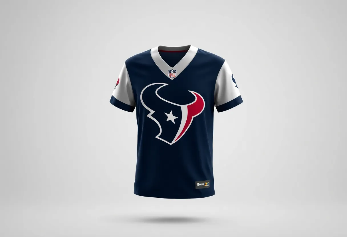 Concept design of a Houston Texans rivalry jersey