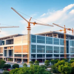 Construction site of Ingrasys Technology's new industrial facility