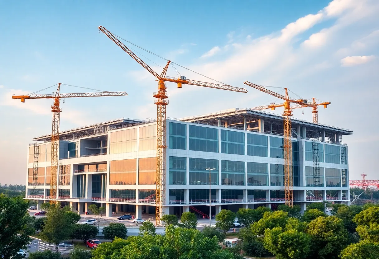 Construction site of Ingrasys Technology's new industrial facility
