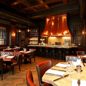 Interior of Kirkwood restaurant showcasing upscale design elements