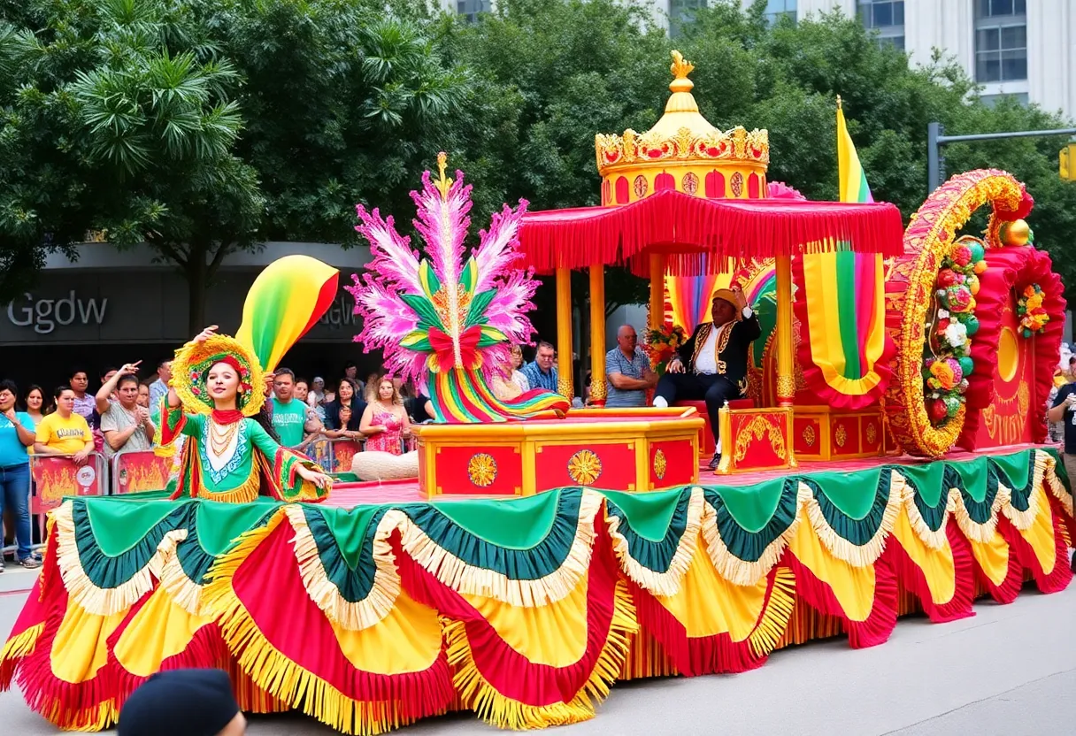Spectators enjoying the LULAC Cinco de Mayo Parade in Houston