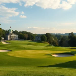 A picturesque golf course at the NCAA Columbus Regional tournament